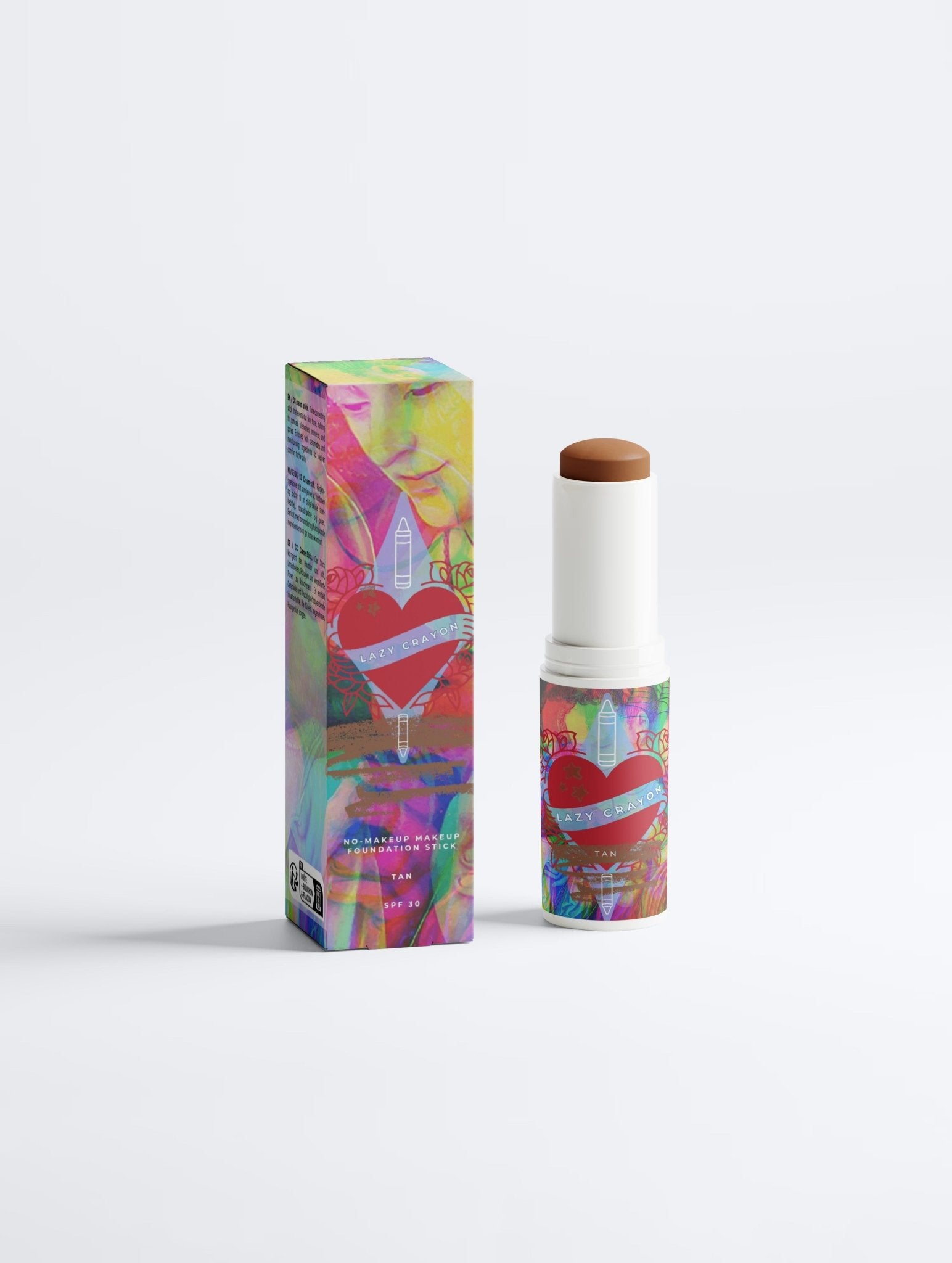 Lazy Crayon – Färgen Tan – CC Cream Foundation Stick med ceramider och jojobaolja | FABLAB - FABLAB AB