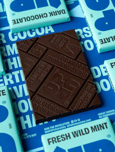 Wild Mint Dark Chocolate Bar 130G - UP-UP Chocolate - FABLAB AB