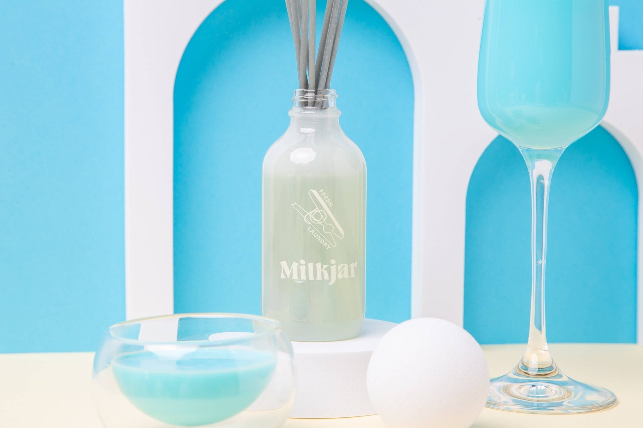 Fresh Laundry – Milk Jar doftpinnar – bomull, vårregn & vanilj - FABLAB AB