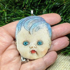 Creepy Doll Head Christmas Ornament - Iamnotsocool - FABLAB AB