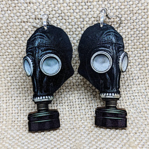 Gas Mask Creepy Earrings - Iamnotsocool - FABLAB AB