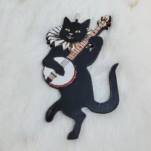 Banjo Cat Christmas Ornament - Iamnotsocool - FABLAB AB