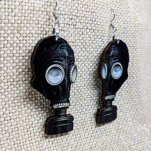 Gas Mask Creepy Earrings - Iamnotsocool - FABLAB AB