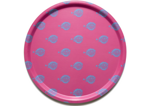 Blowfish Pink - Round Tray - Flyboyant | FABLAB AB
