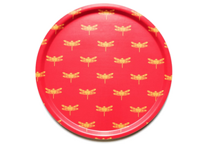 Dragonfly Red - Round Tray - Flyboyant | FABLAB AB
