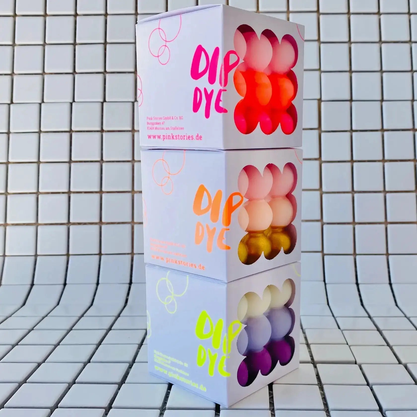 Candle - Dip Dye Bubble on the beach - Pink Stories - FABLAB AB