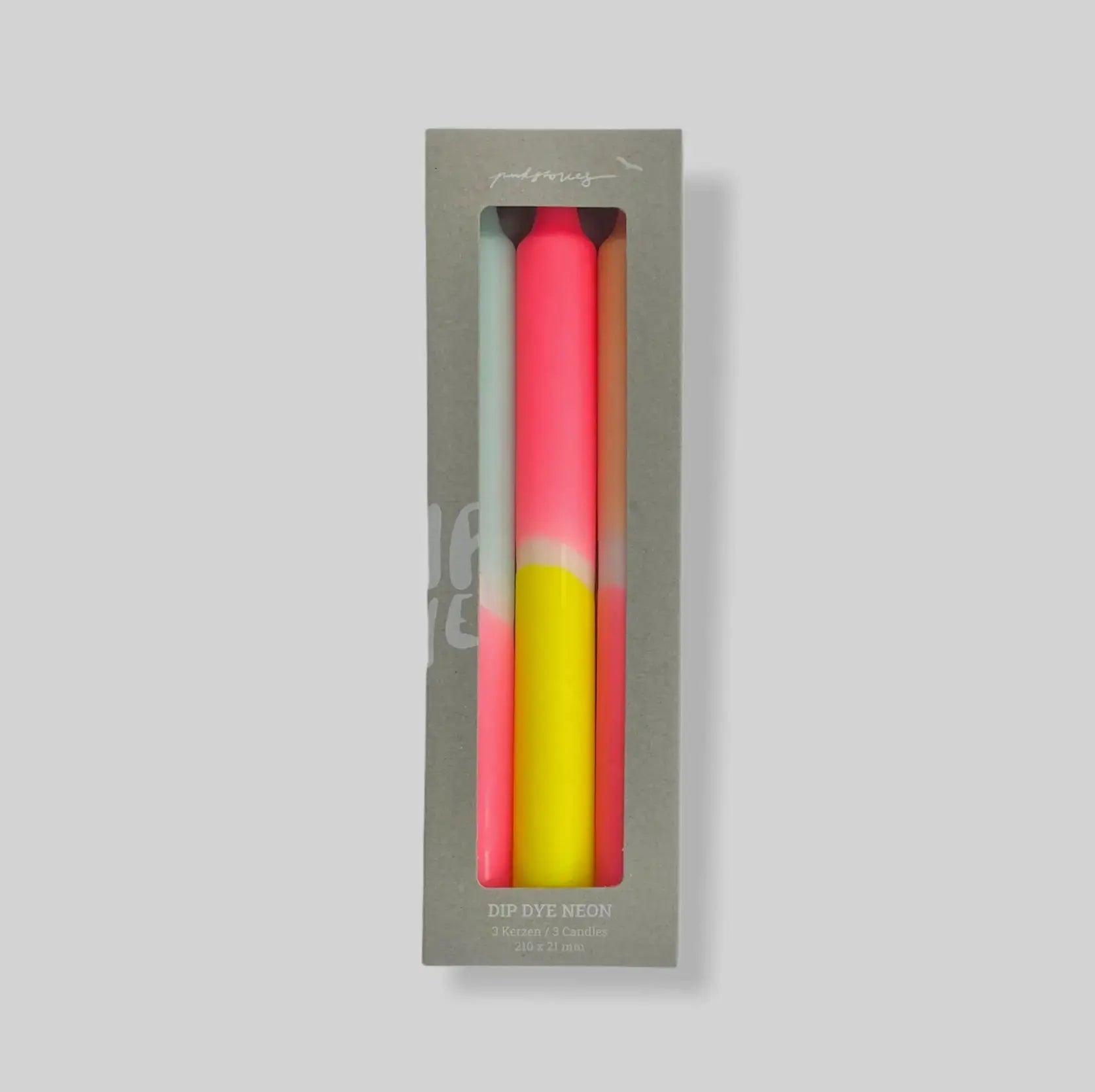 Candles - Dip Dye Neon Sunshine Club - Pink Stories - FABLAB AB