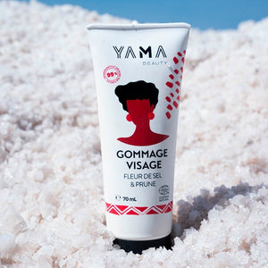 Plum and salt face scrub for black and mixed skin - Yama Beauty - FABLAB AB